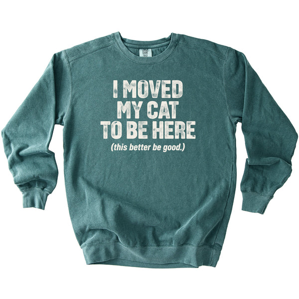 Moved My Cat Sweatshirt - Rogue Cat Club