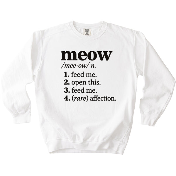 Meow Definition Sweatshirt - Rogue Cat Club