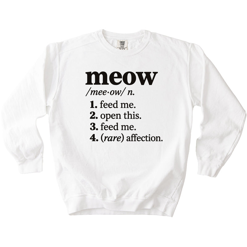Meow Definition Sweatshirt - Rogue Cat Club