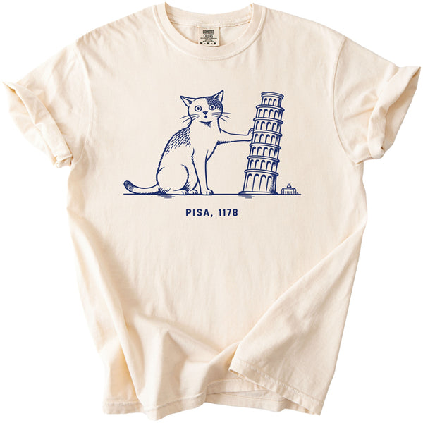 Pisa Cat Tee - Rogue Cat Club