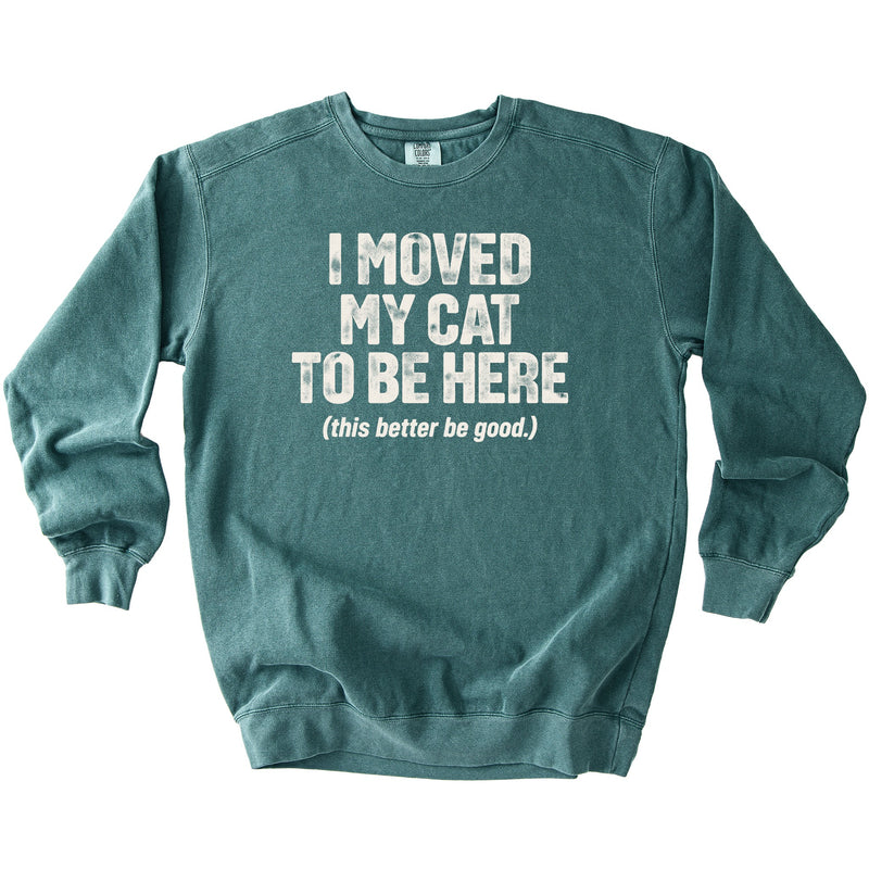 Moved My Cat Sweatshirt - Rogue Cat Club