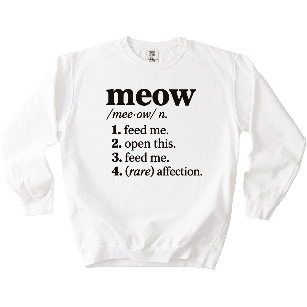 Meow Definition Sweatshirt - Rogue Cat Club