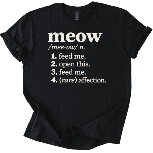 Meow Definition Tee - Rogue Cat Club