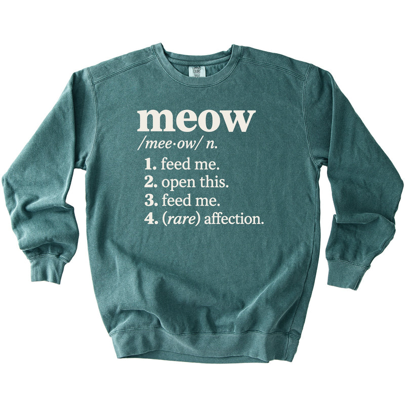 Meow Definition Sweatshirt - Rogue Cat Club