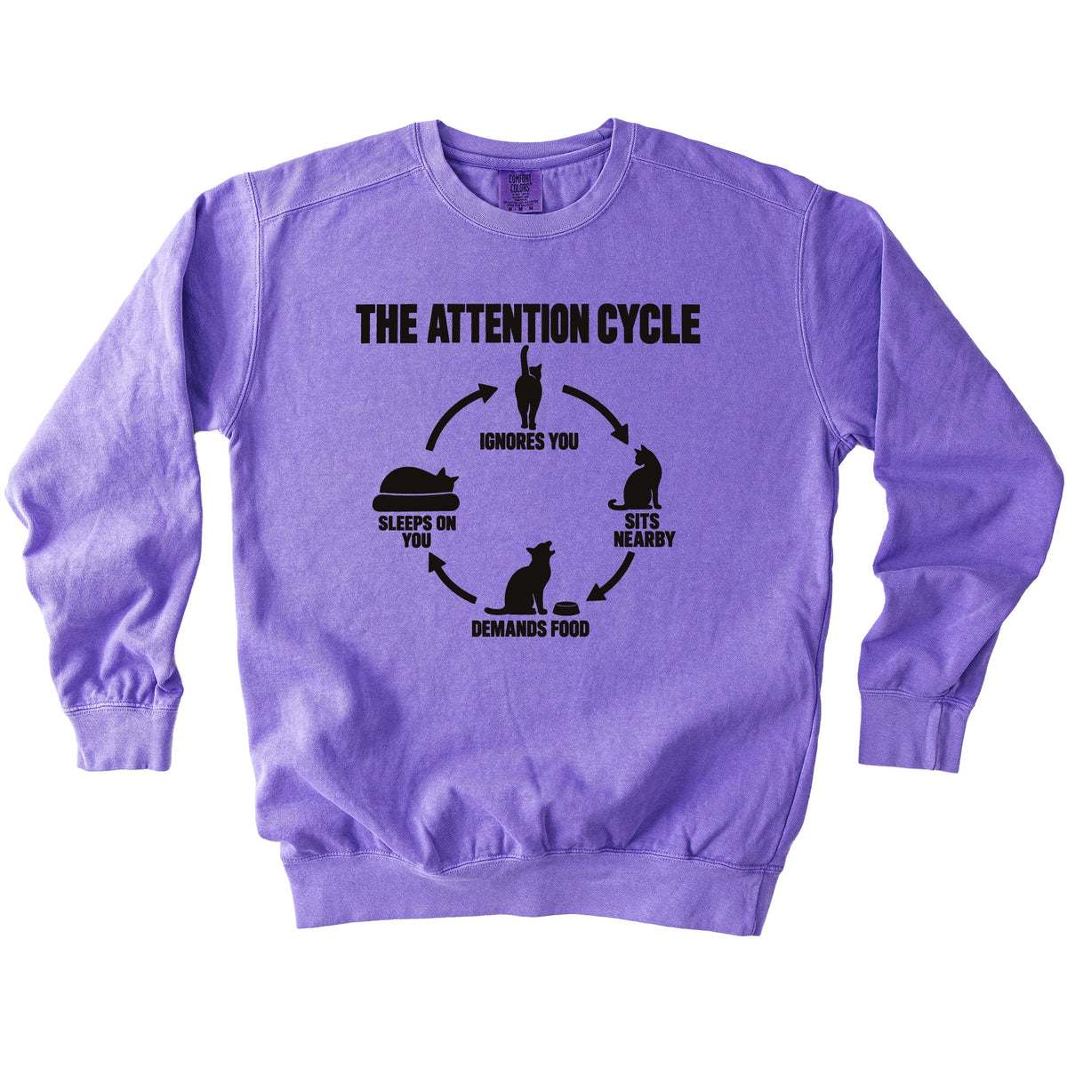 Attention Cycle Sweatshirt - Rogue Cat Club