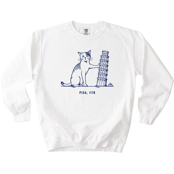 Pisa Cat Sweatshirt - Rogue Cat Club