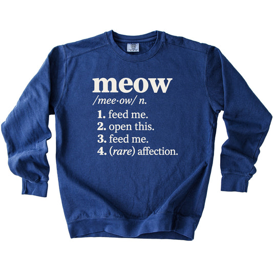 Meow Definition Sweatshirt - Rogue Cat Club