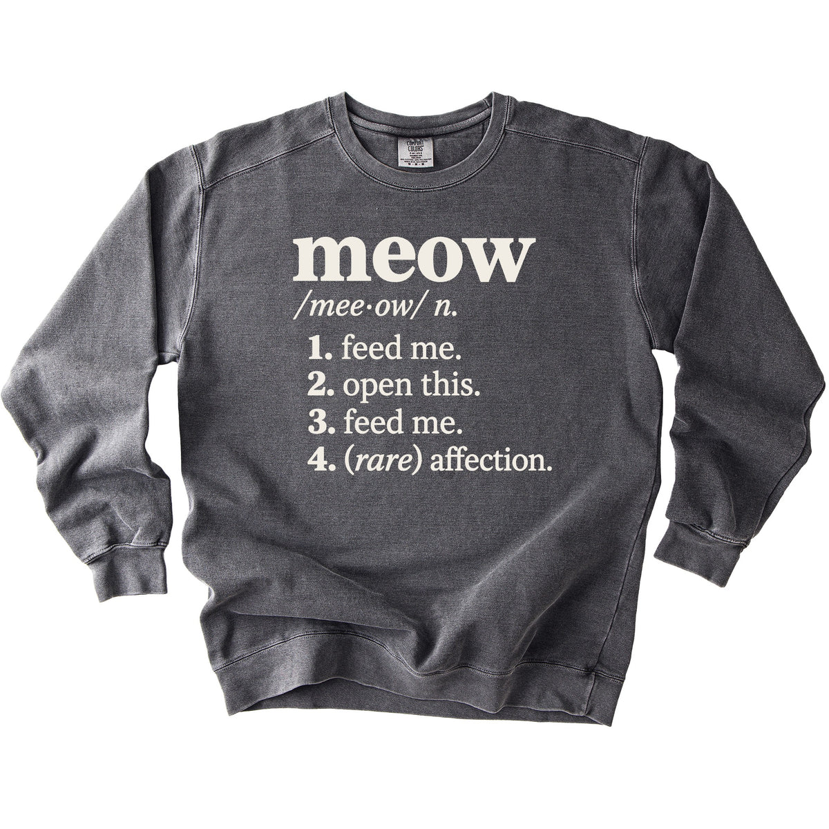 Meow Definition Sweatshirt - Rogue Cat Club