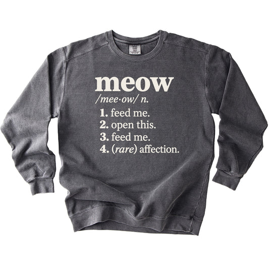 Meow Definition Sweatshirt - Rogue Cat Club