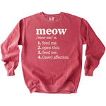 Meow Definition Sweatshirt - Rogue Cat Club