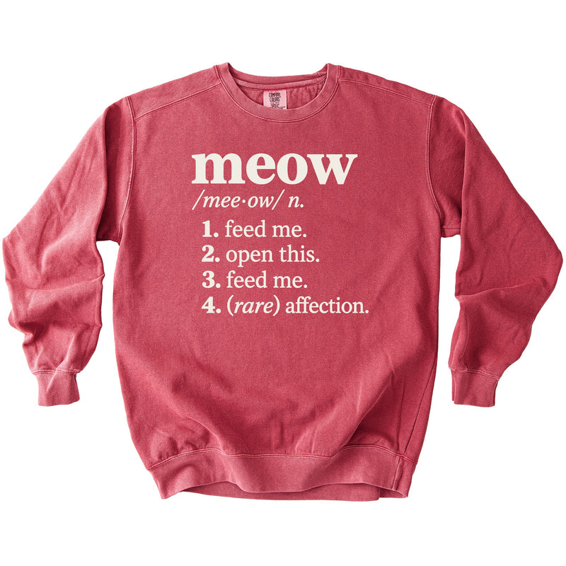 Meow Definition Sweatshirt - Rogue Cat Club