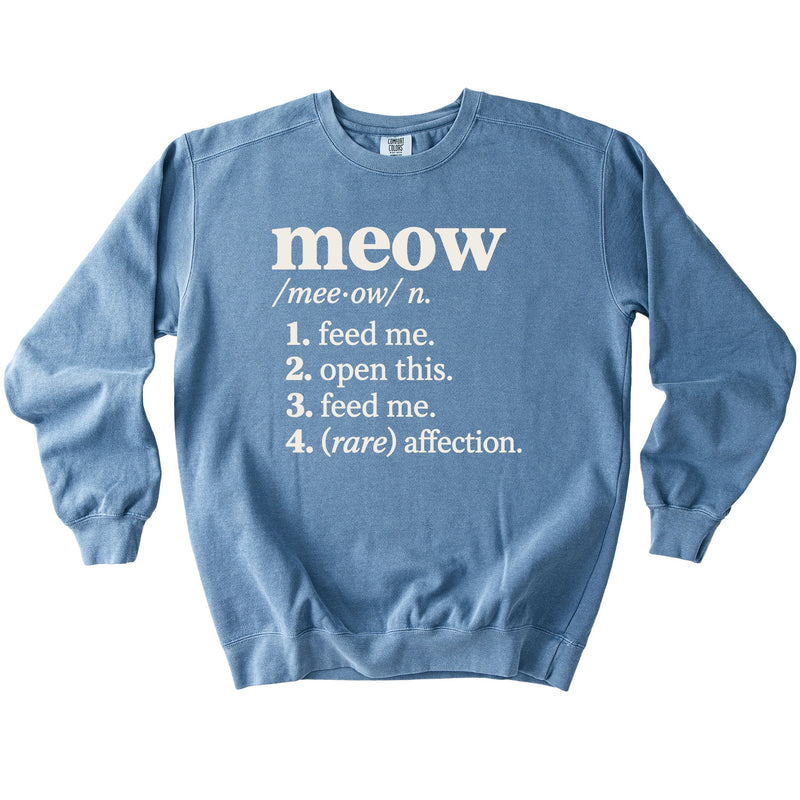 Meow Definition Sweatshirt - Rogue Cat Club