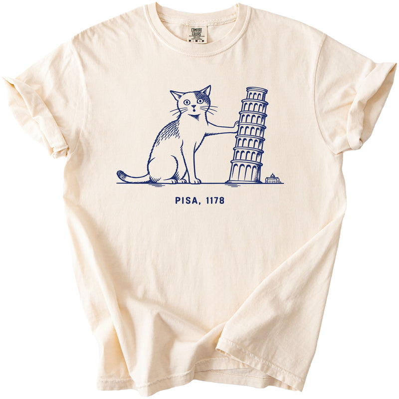 Pisa Cat Tee - Rogue Cat Club