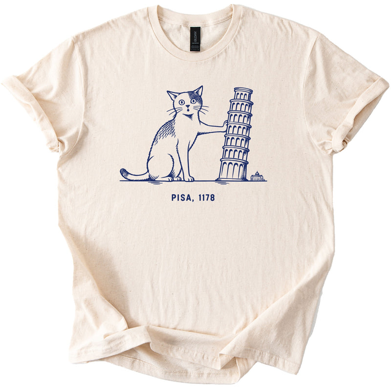 Pisa Cat Tee - Rogue Cat Club